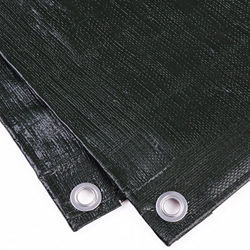 WOLTU® Abdeckplane 3x4m Schutzplane Gewebeplane Auto Möbel Plane Bootsplane Holzplane wasserdicht aus Polyethylen 280g/m² Grün - 5