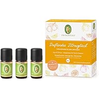 PRIMAVERA ätherische Öle Set Duftendes Zitrusglück - Geschenkbox 3 x 5 ml Zitrone, Orange, Grapefruit - Aromaöl, Duftöl…