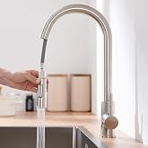 Lonheo Removable Kitchen Tap, Kitchen Taps Sink with 2 Water Flow Modes | Kitchen Taps Chrome Sink, Tall Kitchen Tap with 360