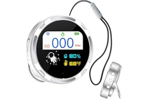 WOLF SHIELD Portable Carbon Monoxide Detector, Combined Carbon Monoxide, Temperature, and Air Humidity Metre with LCD Screen for Home,Campervan, Car, Gas Equipment Room, Boats, Fishing,Tent