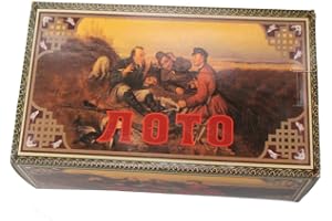 GMMH Lotto in wooden box dark Bingo Loto Russian Game