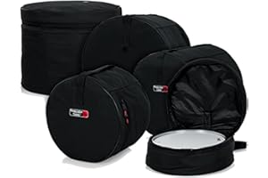 Gator Cases Protechtor Series 5-teiliges gepolstertes Drum Bag Set für Standard Kits; 22" Kick, 12" Tom, 13" Tom, 16" Tom, 14" Snare (GP-STANDARD-100)