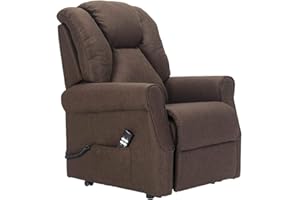 Sime Betty1 PERSONNALISÉ Fauteuil releveur Relax Dispositif Médical Vibromassage kit 4 Roues siège à Micro-Ressorts Doux résistant aux Taches Brun