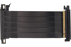 Annadue Câble Riser PCIe 4.0 16x pour RTX 40 et RX 7000 avec conception flexible et efficace, blindage anti-interférence, Plug and Play (noir)