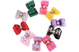 Lfdhcn 10 pièces Pince à Cheveux pour Animaux de Compagnie Noeud Papillon toilettage Coiffure Chien Chat décoration Accessoires