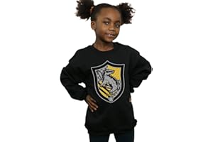 ABSOLUTE CULT Harry Potter Girls Hufflepuff Crest Flat Sweatshirt