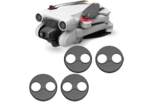 KIMYOAEE Lot de 4 capuchons de protection en aluminium pour drone Mavic Mini 3 4 Pro et Mini 4 Pro/Mini 3 Pro - Étanche à la poussière - Noir