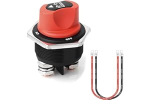 Jtron batterieschalter trennschalter motorrad an-aus batterieschalter 12v mini mit 6awg Kabel 50CM für Marine Boat Caravan Car Vehicles Yacht Bus (300A)