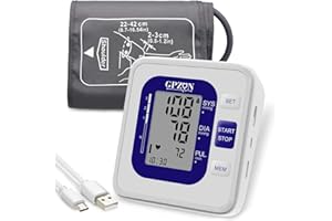 Blood Pressure Monitor CE Approved UK, GPZON Accurate Digital BP Monitor with Large Cuff for Home Use, Irregular Heartbeat Diagnosis, Pulse Rate Meter,Cuff 22-40cm, 2X120 Memory (Blue)