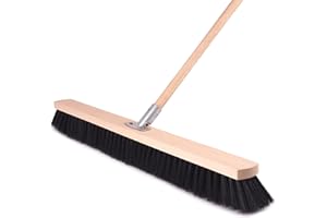 ‎BAUSTER BAUSTER® Robuster Hausbesen 800 mm Stabiler mit 120 cm Stiel Straßenbesen Industriebesen Hallenbesen Gartenbesen Handbesen für Straßen und Gehwege Zimmerbesen Außenbesen