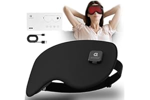 arboleaf Masque chauffant sans fil - 1000 mAh pour yeux secs et sommeil - Compresse chaude lavable, portable, 3 niveaux de chaleur