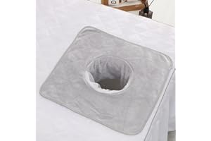 TEFEXER 35 * 35cm Massage Bed Cover with Face HoleMassage Table Cover,Reusable Spa Beauty Bed Cover Towel with Face Hole Massage Bed Sheet for Skin Care
