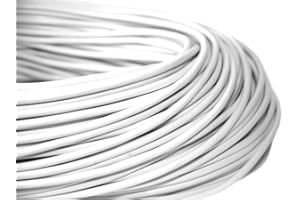 HILARK CABLE TECH Hilark H05VV-F 4x0,5 mm2 (4g0,5 mm2) Fil câble blanc (50m, Blanc)