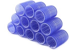 UEB Bigoudis 12Pcs Auto-Agrippants Rouleaux Cheveux S'Accrochent Toute Taille Coiffure Sûr Et Pratique Sans Blesser Les Cheveux 40Mm