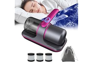 NAUXIU PureSleepy Vacuum, odkurzacz do łóżek materac odkurzacz Sleepvac UV ręczny sterylizowany odkurzacz, 12000 pa mocny ssący bezprzewodowy odkurzacz akumulatorowy, głęboki środek do czyszczenia materacy,