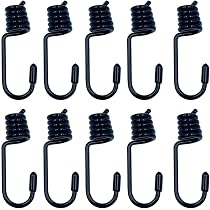 Wanfoou Lot de 12 crochets en spirale noirs avec œillet - Crochets universels - Pour remorque, bâche, bateau, moto, vélo - Diamètre intérieur : 25 mm Wanfoou Lot de 12 crochets en spirale noirs avec œillet - Crochets universels - Pour remorque, bâche, bateau, moto, vélo - Diamètre intérieur : 25 mm
