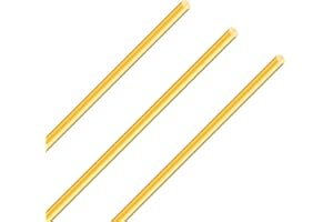 iMeistek 5mm Brass Rod,250mm Length Straight Brass Round Rods for Lathe Bar Stock,RC Models DIY Crafts(3PCS)