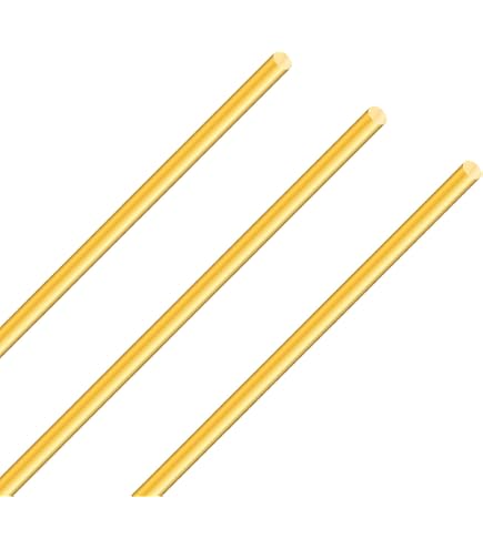 Sourcing Map Lot De 2 Tiges Laiton Solide 3mm Diamètre 150mm Longueur - Barre Ronde Pour Bricolage