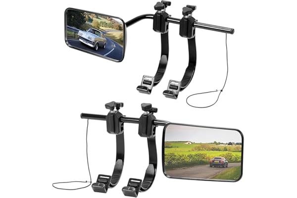 SUPAREE Convexe Rétroviseur Caravane Voiture Rétroviseurs Extérieurs Camping-car Retroviseur Voiture pour Caravane Angle Mort Extension Universel Lot de 2