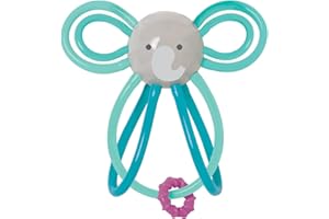 Manhattan Toy Winkel - Sonajero y mordedor sensorial de elefante