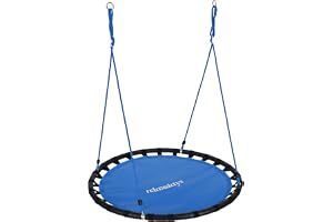 Relaxdays Nestgunga, rund hängande gunga, för barn och vuxna, justerbar, utomhus, Ø: 120 cm, upp till 100 kg