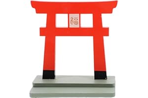 jojofuny Puerta Torii Japonesa Miniatura De Madera para DecoracióN De Casa, Accesorio De Fotografía Y Adorno De Mesa Inspirado En Santuario Shinto, DiseñO Elegante Y PortáTil
