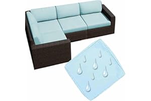 UWOBTN Replacement Outdoor Cushion Covers Waterproof, 50x50 60x60 Garden Sofa Seat Cushion Slipcover With Zipper, Removable Patio Cushion Covers For Indoor Outdoor Rattan Furnitur(Color 10,50x50x5cm)