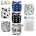 Baby Double Rows of Snaps 6pcs Pack Fitted Pocket Washable Adjustable Cloth Diaper(Netural Color)6BM98 Color: Cow