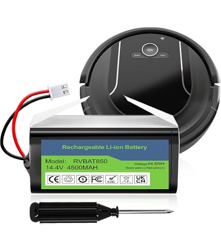 Batterie RVBAT850 14.4V 3000mAh Pour Shark ION Robot R75 R85 RV771 RV850 Et Modèles Compatibles