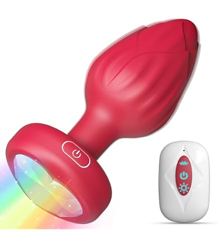 Plug Anal Lumineux Vibrant Avec Télécommande - Métal Multicolore - Sextoy Unisexe - Neuf
