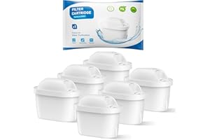 BREAUILL Cartucce Filtro Dell'acqua, Compatibile Con Brita Maxtra Pro All-in-1, Maxtra+ Plus, Compatibile Con Brita Marella Bollitore, Riducono Odori e Impurità (6)