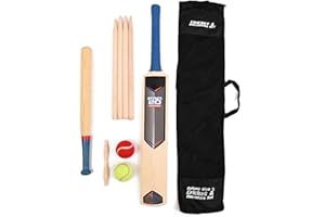 MANTRARAJ ManraRaj Cricket Set And Rounder Set With Mesh Carry Bag Outdoor Garden Games Fun for All the Family Suitable For Both Kids Adults To Use Camping and Holiday