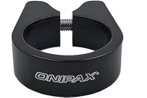 ONIPAX Collier de serrage pour tige de selle de vélo en alliage d'aluminium 31,8 mm/34,9 mm Noir (31,8 mm)
