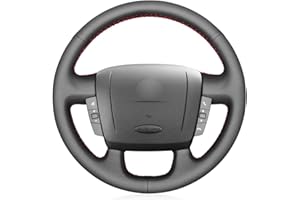 MEWANT Caches De Volant pour Peugeot Boxer / pour Citroen Jumper / pour Fiat Ducato Couvre Volant en Cuir Véritable Cousu à La Main