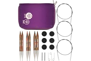 KnitPro Ensemble d'aiguilles à tricoter circulaires interchangeables Symfonie, grosses, 9,00, 10,00 et 12,00 mm plus accessoires