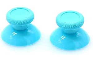 Deal4GO 2-Pack OEM Thumbsticks Concave Analog Replacement for Xbox one Controller Analogue Joystick Grips (Pale Blue)
