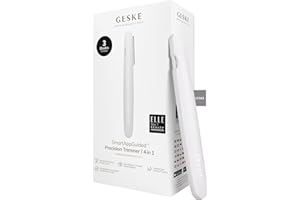 GESKE Precision Trimmer | 4 in 1 | Depilatore indolore | Rimozione peli | Viso/corpo | Uomo e donna | Depilatore | Lame ipoallergeniche e facili da sostituire | Tutti i tipi di pelle