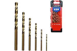GREYWOLF 6 Pieces HSS Twist Drill Bit Set, M35 Cobalt Drill Bit Set, 135° Cross Grind, Cylinder Shank with Storage Box, Metal Drill Bit for Stainless Steel, Steel and Iron (Ø2/3/4/5/6/8mm)