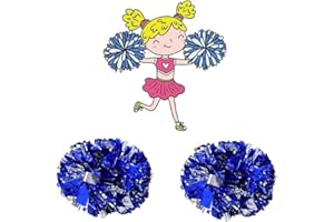 OKBY Pom Poms - 1 Paire de Pom-Pom Girl aérobic Pom Poms Pompoms la Danse compétition de Sports Scolaires de soirée dansante de soirée de déguisement fête de Vacances
