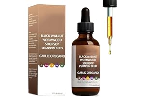 FRUITWEALTH Black Walnut Wormwood Parasite Cleanse Drops - Wormwood Black Walnut and Clove Gut Cleanse, Digestion Aid & Boosts(60ml 1pc)