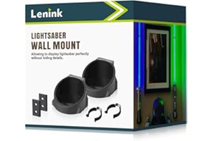 Lenink Confezione da 2 supporti per spada laser da parete, compatibile con le spade laser Galaxy's Edge e la maggior parte delle spade laser (nero)