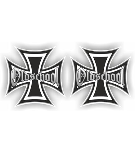 Biomar Labs 3D Gel Silicone Iron Cross Stickers - 2 Pack, Silver Black, 50x40mm For Car, Laptop, Phone - View #3
