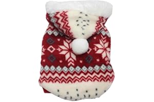 SAMGU Hundekleidung Warm Weihnachten Hundepullover Kapuzenpullover Rot XL