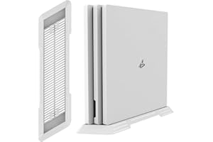 Stojak na PS4 Pro, KlsyChry PS4 Pro pionowy stojak do konsoli PlayStation 4 Pro z wbudowanymi otworami wentylacyjnymi i antypoślizgowymi nóżkami (biały)