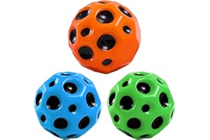 ALNILK 3 Stück Moon Ball Hohe Springender Gummiball - Space Ball - Planeten Hüpfbälle Sprünge Gummiball Space Ball EIN Knallendes Geräusch Machen Bounce Ball Bouncing Ball für Kinder Hohe Bounce Loch Ball