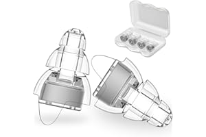 Tapones Oidos Concierto, Link Dream 2 Pares Silicona Tapones Concierto de Alta Fidelidad con Reducción de Ruido, Protector Auditivo para Festival, Músicos, DJ, Bateristas, y Eventos Ruidosos (Gris)