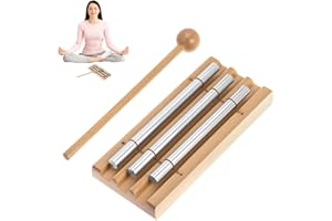 JNEYVIC Energy Klangstab Chime Glockenspiel 3 Ton Laut Klangstab mit Holzschlägel Klangstäbe Lehrer Percussion Energy Chime Schule Instrumente Klangstäbe für Yoga Heilung Klassenzimmer Meditation