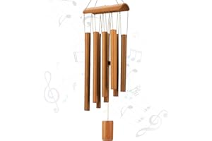 SMTLLAND Wood Wind Chime, 10 Tubes Wind Chimes Musical Bells Outdoor & Indoor, Wind Chimes for Garden Good Luck Decoration for Garden, Yard, Outside Patio and Home Memorial Gifts