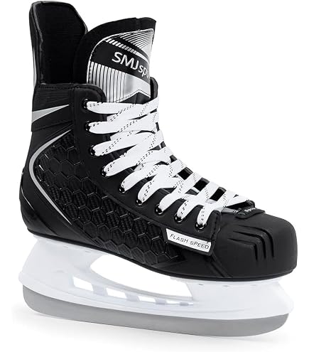 CCM Super Tacks 9355 Pattini Da Hockey Su Ghiaccio – Sistema Ergonomic, Lame Speedblade Pre-Affilate, Rigidità 125, Taglia JR