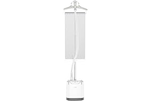CALOR PRO STYLE CARE Défroisseur Vapeur Vertical 1800W Steamer 4 Niveaux Vapeur Chauffe en 45 sec Autonomie jusqu’à 40 min Repassage défroissage assainissant anti-bactérien Blanc et Gris IT8440C0